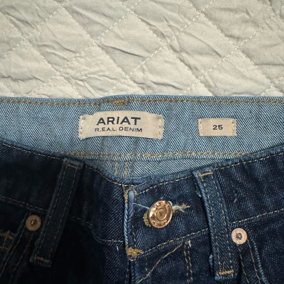 Ariat Ultra High Rise Tomboy Wide leg Blue Denim Jeans 25 - Picture 5 of 5